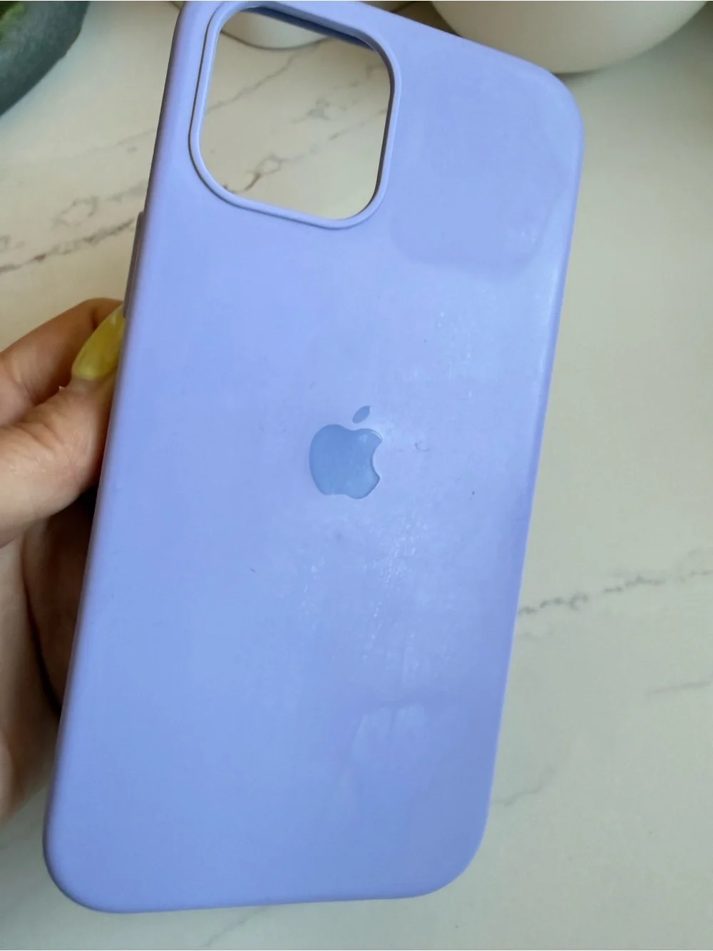 Apple Silicone iPhone Case - Lavender Purple